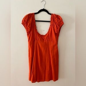 Free People Mini dress coral red